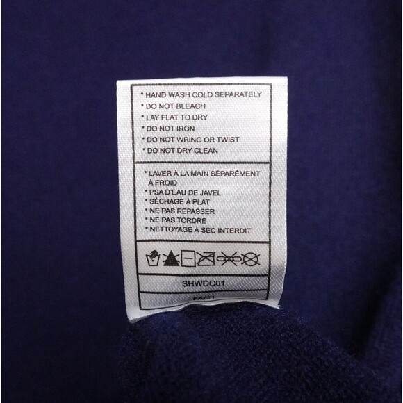 QUINCE XS Navy Blue Mongolian Cashmere Turtleneck Sweater Dress NWT New $100 - Picture 9 of 10